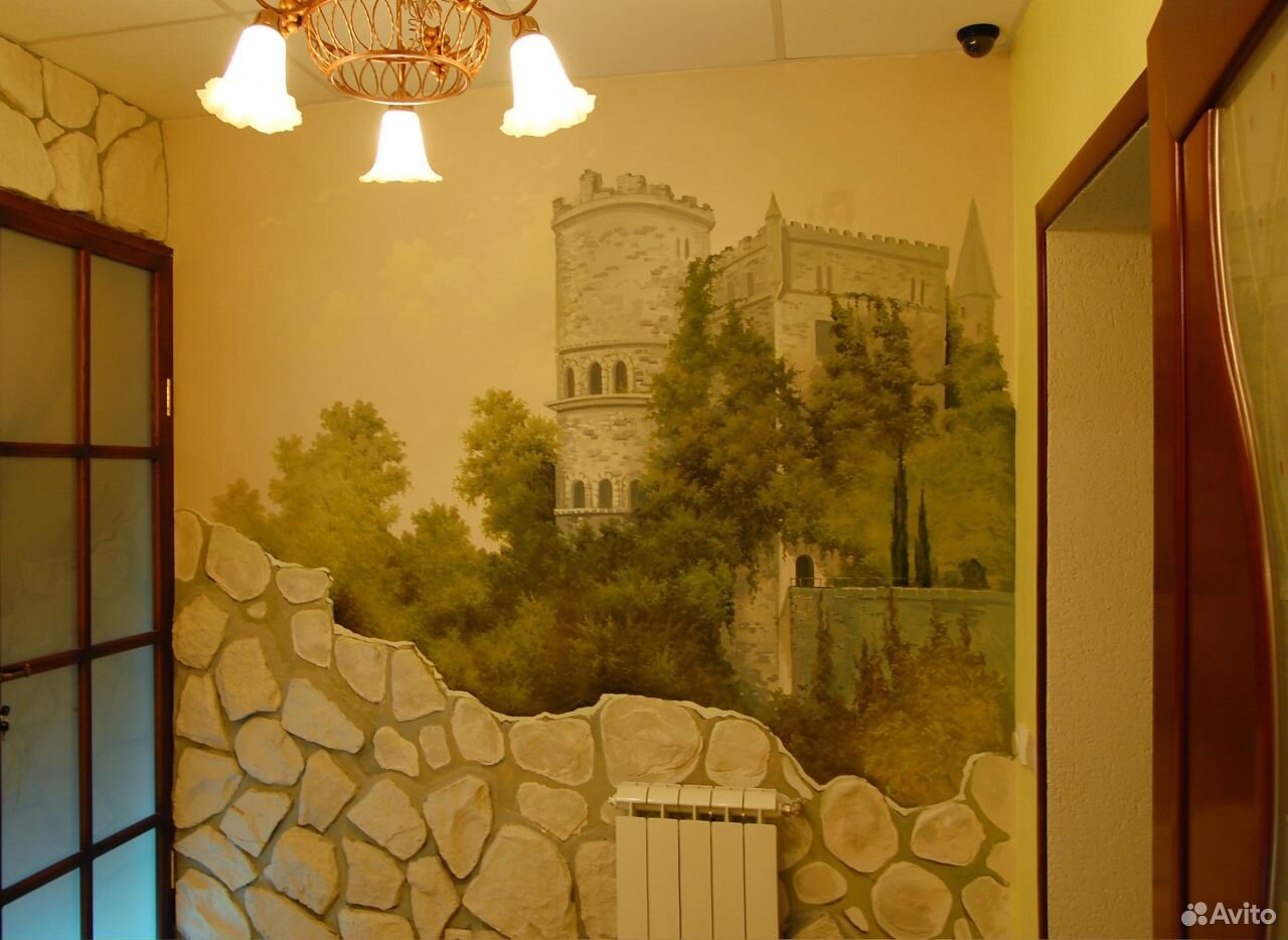 Фрески на стену каменный