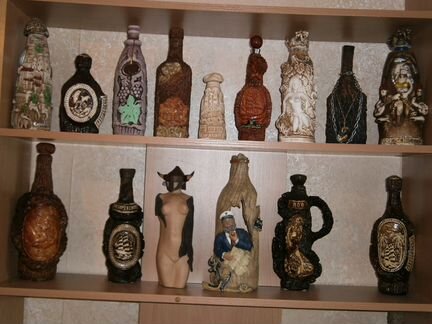 Коллекция бутылок ручной работы