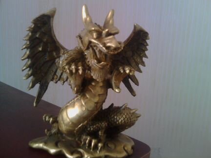 Крылатый Дракон, бронза, статуэтка