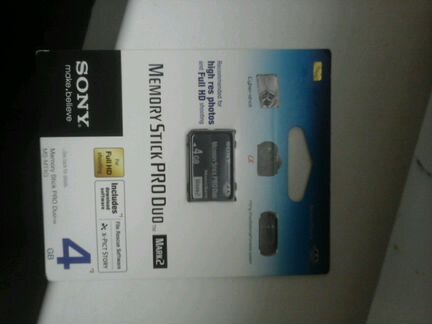 Sony memory stick pro duo. 4 Гб
