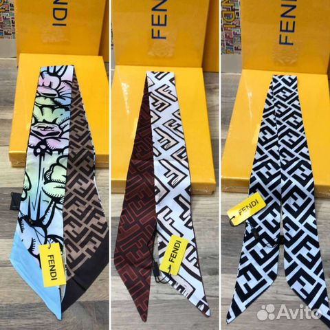 Платок лента твилли на сумку Fendi