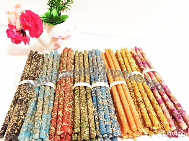 Свечи восковые с травами