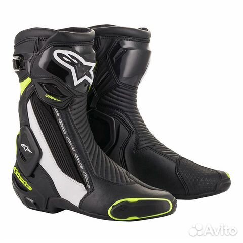 Alpinestars Мотоботы SMX plus V2 boots Черно-белые