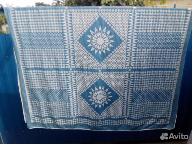 Плед-покрывало СССР хлопок лен. Винтаж