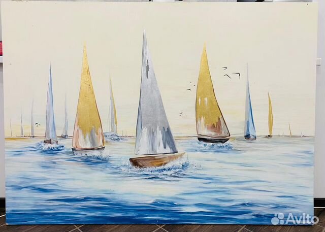 Картина большая 1,75 на 1,25 акрил + Патель