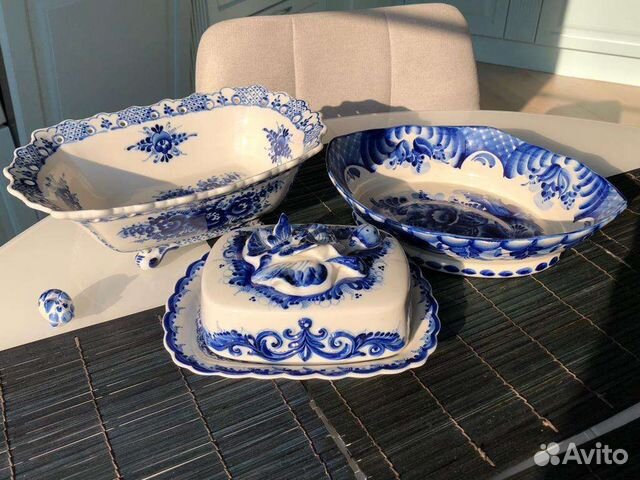 Посуда гжель. Масленка