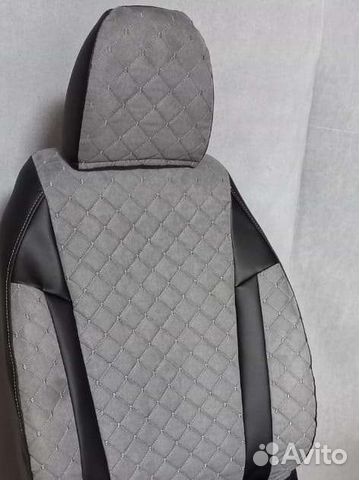 Чехлы Лада Веста серая алькантара Франт+
