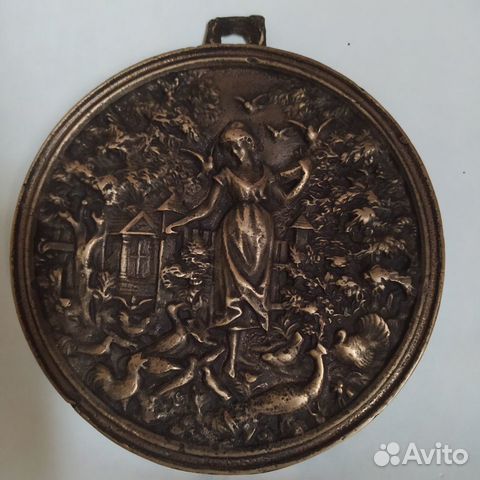 Медальон декоративный. Медь.Зап.Европа.19 в