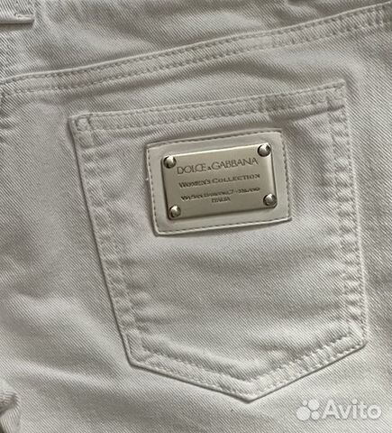 Оригинальные женские белые джинсы Dolce Gabbana