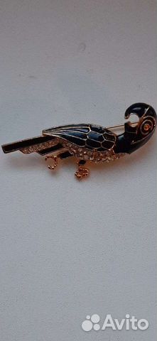 Винтажная брошь,Попугай