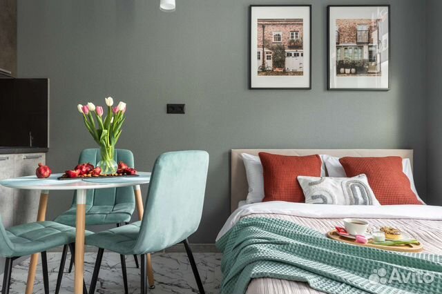 

Квартира-студия, 30 м², 2 кровати