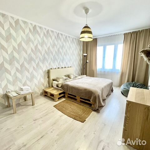 

1-к. квартира, 44 м², 2 кровати