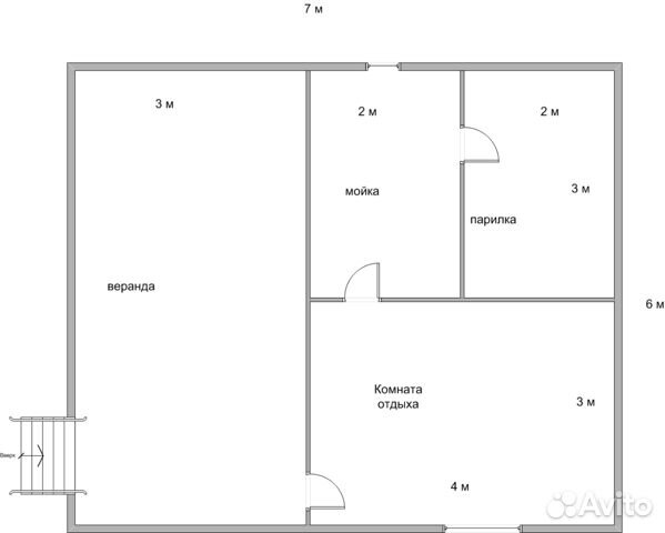 Комплект бани с террасой 7x6 Комплект бани с террасой 7x6