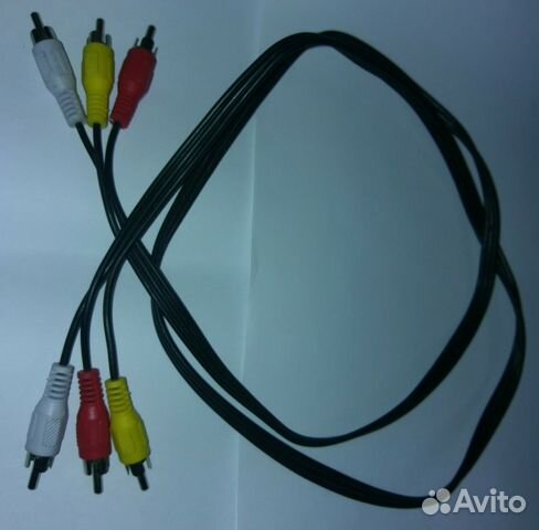 3х цветный кабель 1.2 М 3 RCA к RCA 3х цветный кабель 1.2 М 3 RCA к RCA
