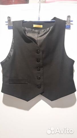 Жилет черный школьный на рост 134
