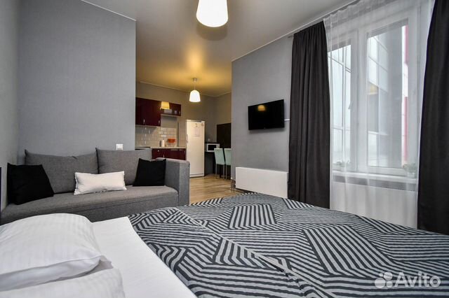 

Квартира-студия, 42 м², 2 кровати