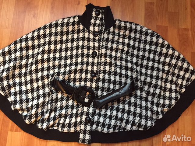 Кейп пончо полупальто XS - L Кейп пончо полупальто XS - L