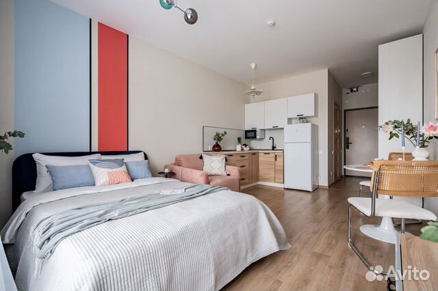 

Квартира-студия, 24 м², 2 кровати