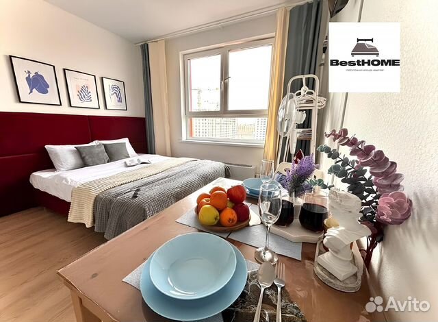 

Квартира-студия, 20 м², 2 кровати