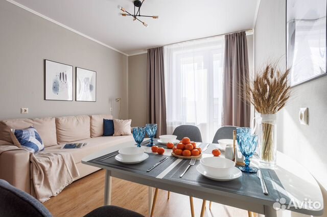 

1-к. квартира, 43 м², 2 кровати