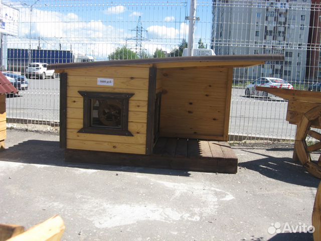 Будка для собаки с навесом