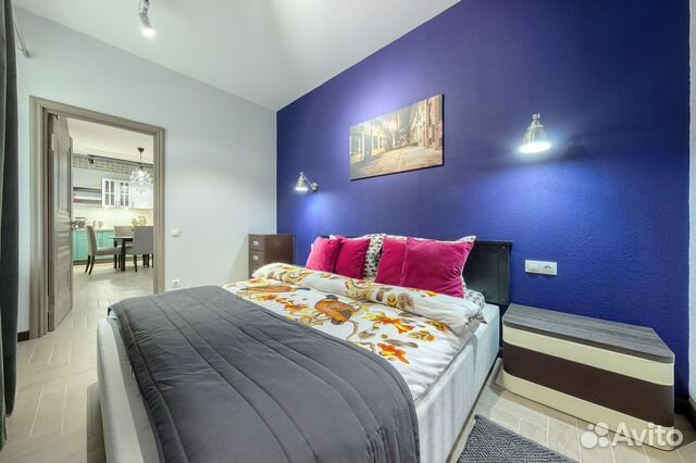 

1-к. квартира, 56 м², 2 кровати