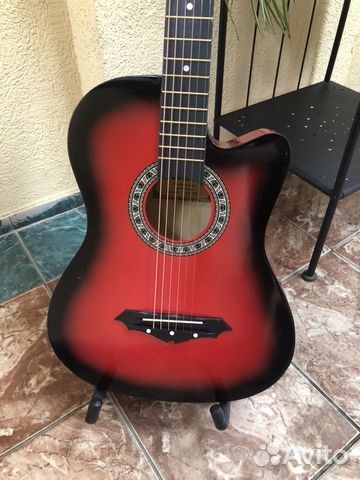 Акустическая гитара новая+чехол и медиаторы Акустическая гитара новая+чехол и медиаторы
