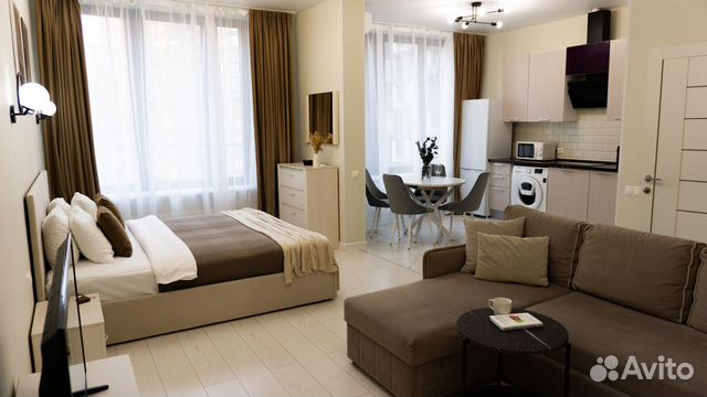 

Квартира-студия, 35 м², 2 кровати