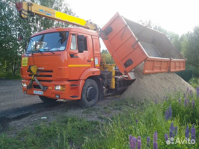 Услуги крана манипулятора - самосвала Услуги крана манипулятора - самосвала