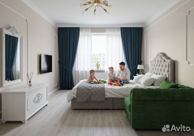 

1-к. квартира, 40 м², 4 кровати