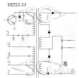 Строчный трансформатор схема