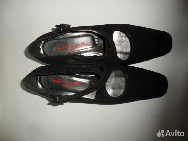 Туфли замшевые черные, р.39, Италия Туфли замшевые черные, р.39, Италия