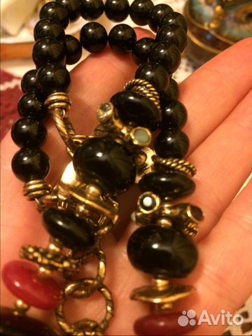 Ожерелье Alcozer с агатом, рубинами, гранатами Ожерелье Alcozer с агатом, рубинами, гранатами