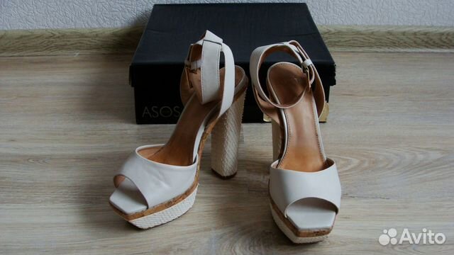 Босоножки белые, нат. кожа, ASOS, 37р Босоножки белые, нат. кожа, ASOS, 37р