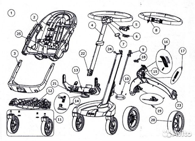 Stokke Xplory запчасти, ремонт
