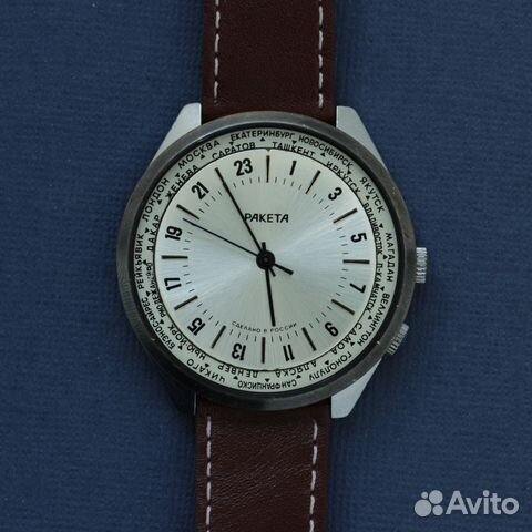 Ракета 24 часа Мировое время механические часы в