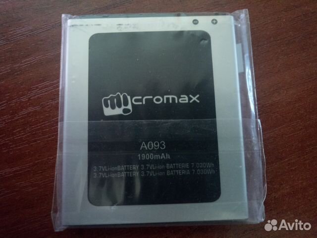 Новый Аккумулятор Micromax A093 1900mah