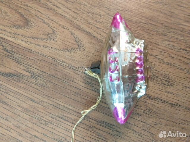 Игрушка ёлочная новогодняя Дирижабль СССР Игрушка ёлочная новогодняя Дирижабль СССР