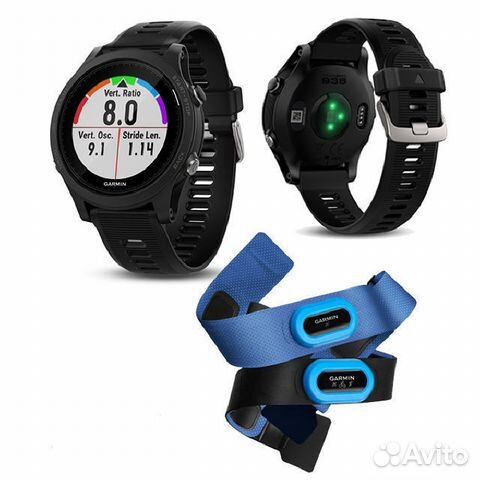 Garmin Forerunner 935 черные +HRM-TRI +HRM-Swim