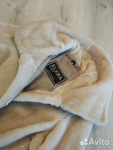 Шуба Elena furs, длинная, натуральный мутон Шуба Elena furs, длинная, натуральный мутон