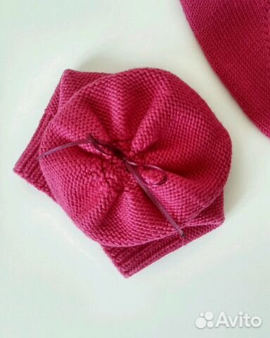 Весенний комлект шапка бактус платок