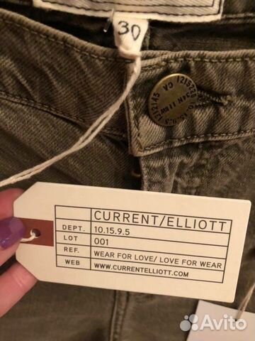 Джинсы новые Current/Elliott р.30 Джинсы новые Current/Elliott р.30