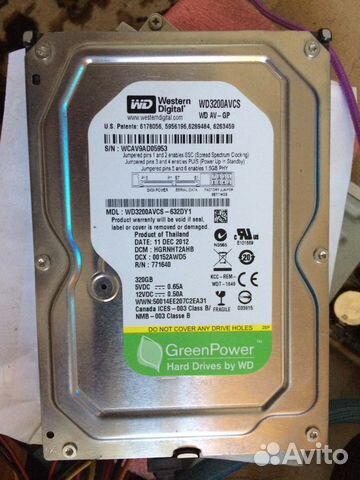 Жесткий диск WD GreenPower 320 Gb