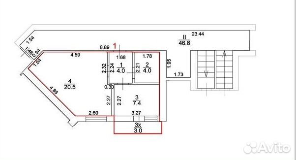 1-к квартира, 35.9 м², 1/10 эт.