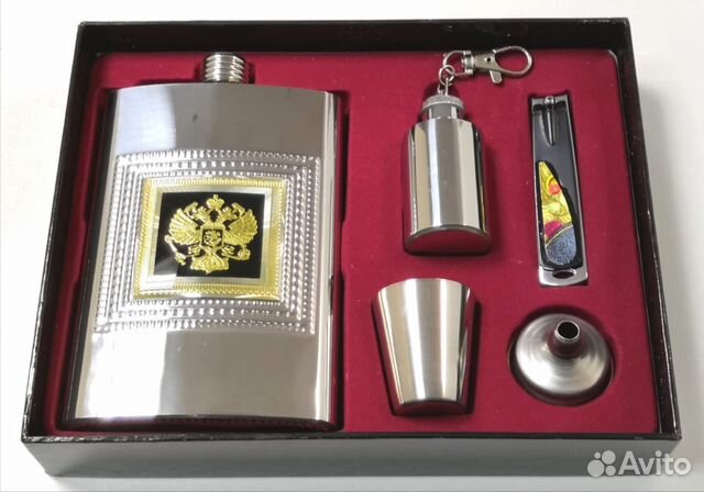 Подарочный мужской набор D-1722 с флягой Подарочный мужской набор D-1722 с флягой