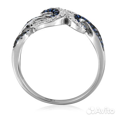 Золотое кольцо с сапфирами и бриллиантами Золотое кольцо с сапфирами и бриллиантами