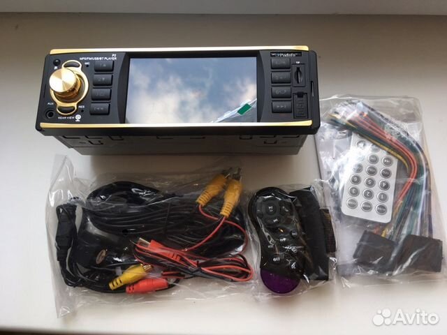 Магнитола с экраном +пультом на руль +камера, USB