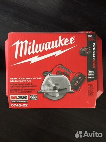Дисковая пила по металлу m28 0740-22 milwaukee мил