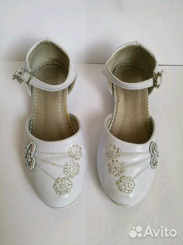 Туфли детские белые для девочки (р.30)