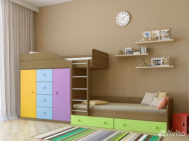 Детская двухъярусная кровать